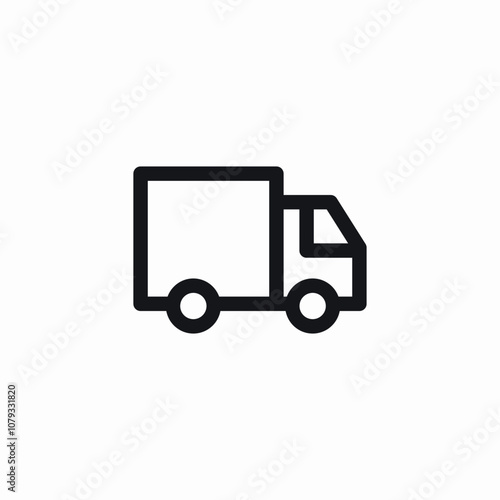 lorry truck icon sign vector