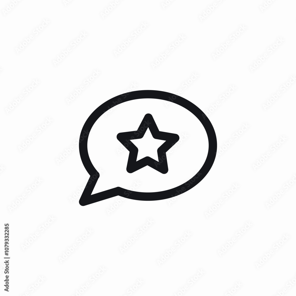 star favorite speech bubble icon sign vector star favorite speech bubble icon sign vector