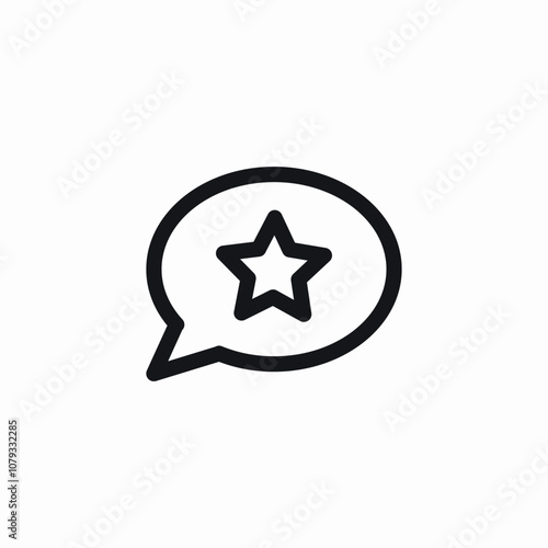 star favorite speech bubble icon sign vector