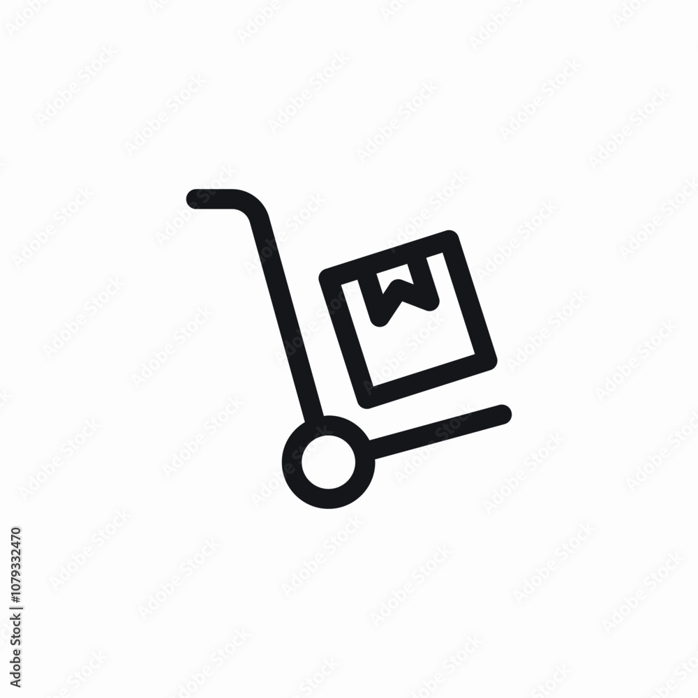 warehouse trolley icon sign vector warehouse trolley icon sign vector