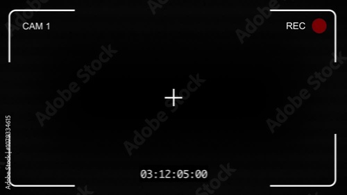A clip with alpha channel of a CCTV overlay - with timecode and record light