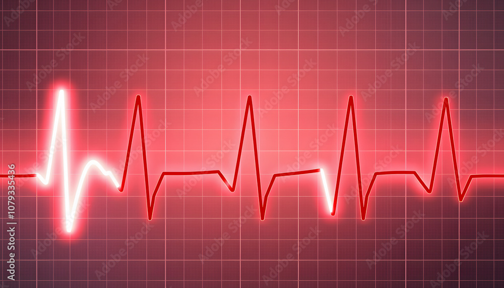 Naklejka premium EKG Alert Illustration isolated with white highlights, png