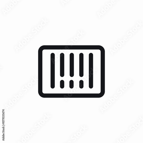 bar code icon sign vector