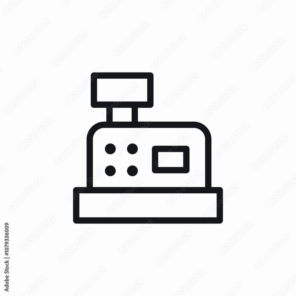 cash register icon sign vector cash register icon sign vector