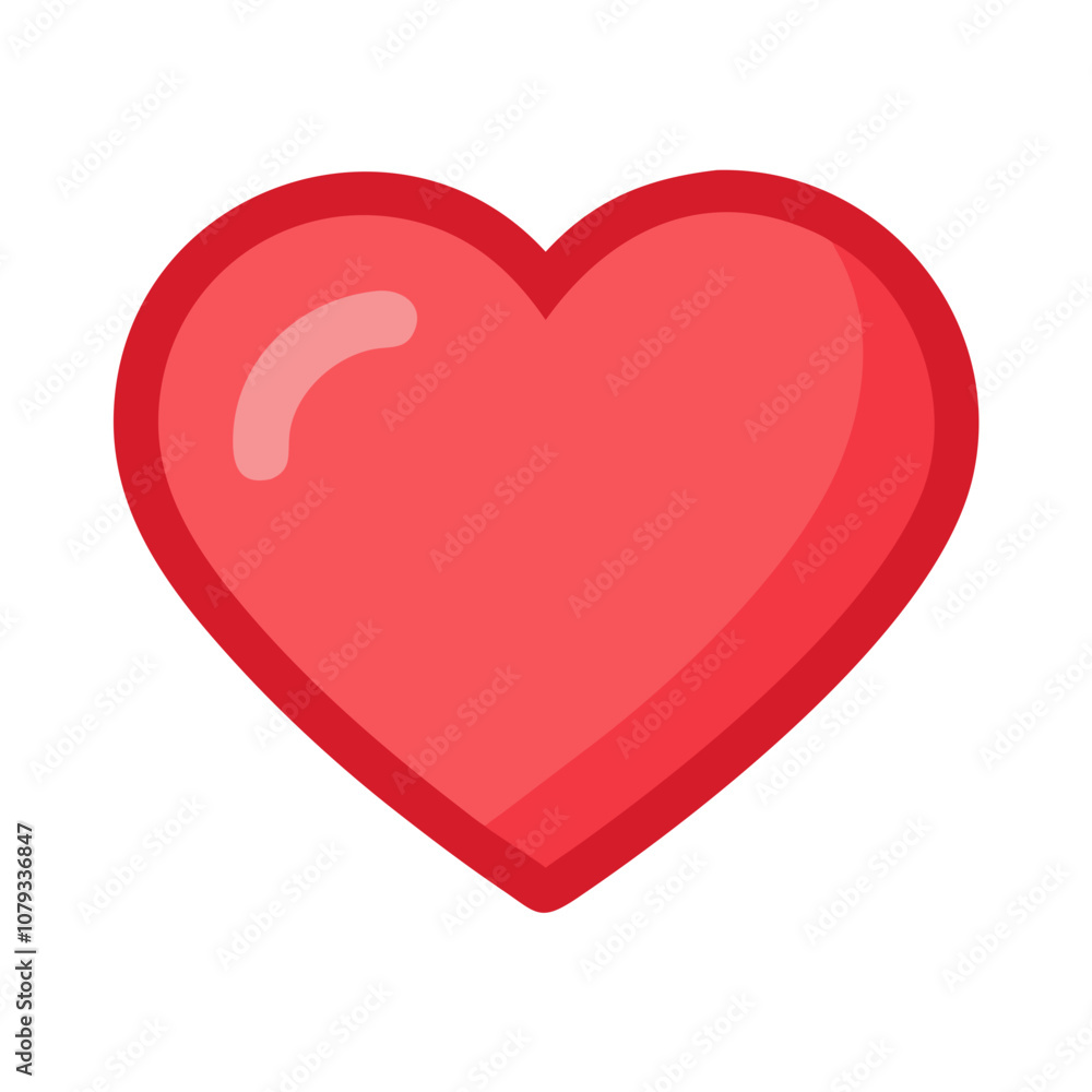 A vibrant red heart vector icon symbolizing love, affection, and passion, suitable for various digital platforms including social media and communication apps A vibrant red heart vector icon symbolizing love, affection, and passion, suitable for various digital platforms including social media and communication apps