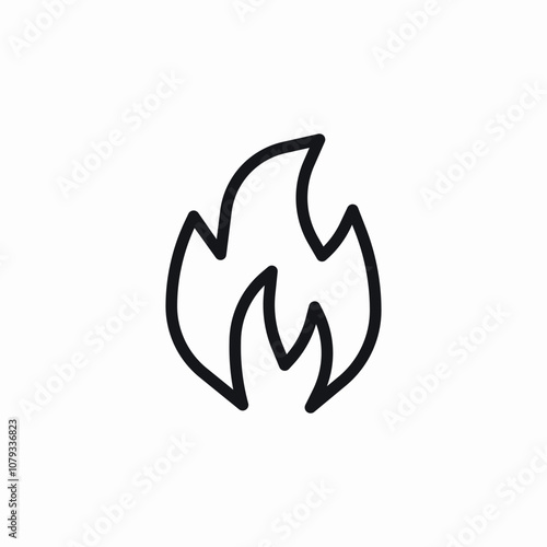 fire flame hot icon sign vector