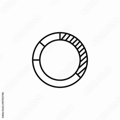 statistics circle icon sign vector