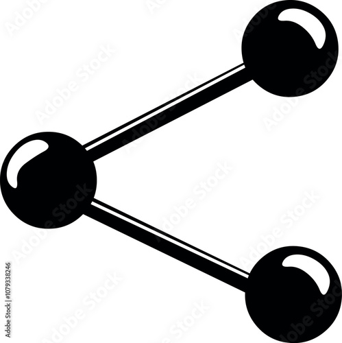 vector illustracion black and white icon share website