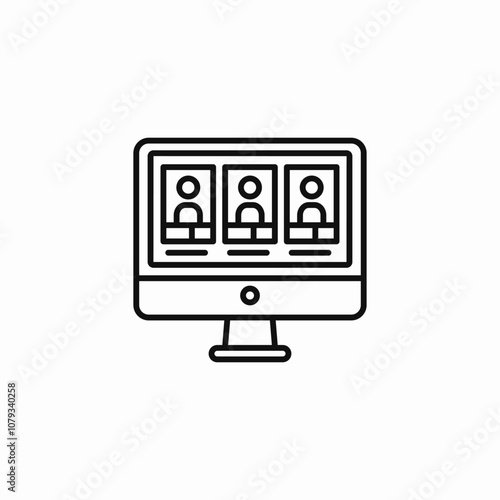 computer online vote icon sign vector