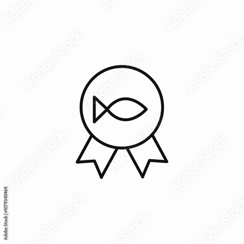 fishing award winner icon sign vector
