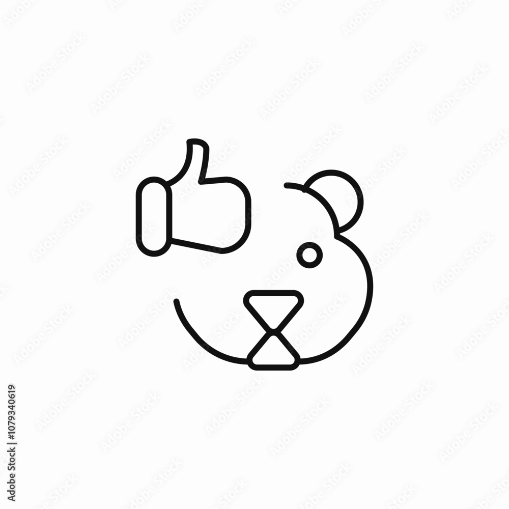 hamster yhumbs up like icon sign vector hamster yhumbs up like icon sign vector