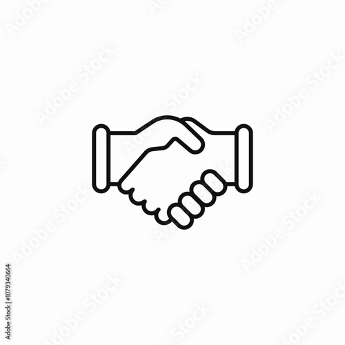 handshake deal icon sign vector