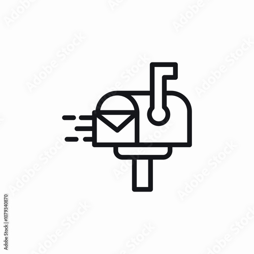 mail box icon sign vector