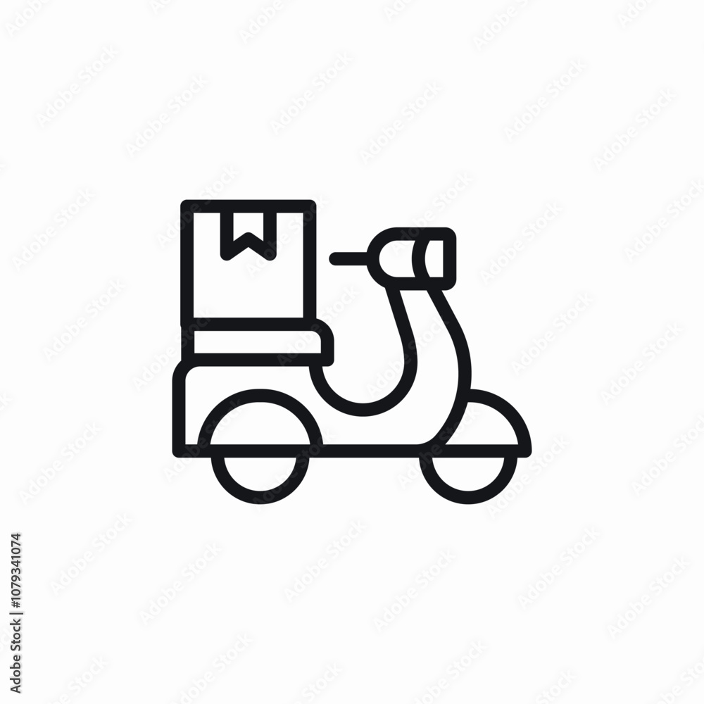 moped delivery icon sign vector moped delivery icon sign vector