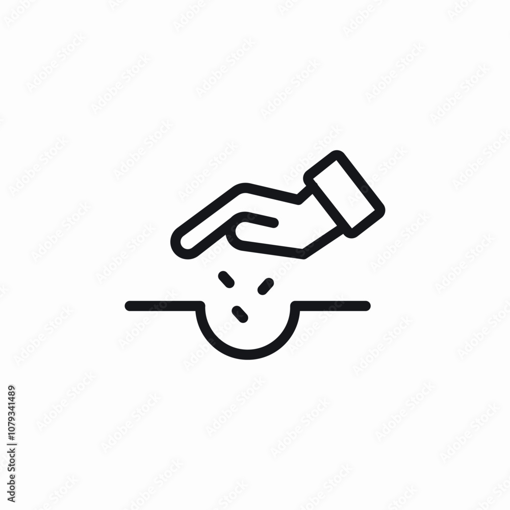 seeds planting icon sign vector seeds planting icon sign vector