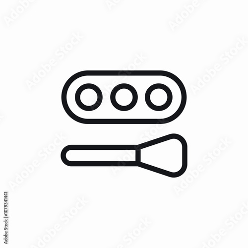 powder makeup set icon sign vector