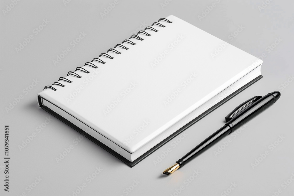 Minimal Elegant Notebook and Pen Set Mockup Minimal Elegant Notebook and Pen Set Mockup