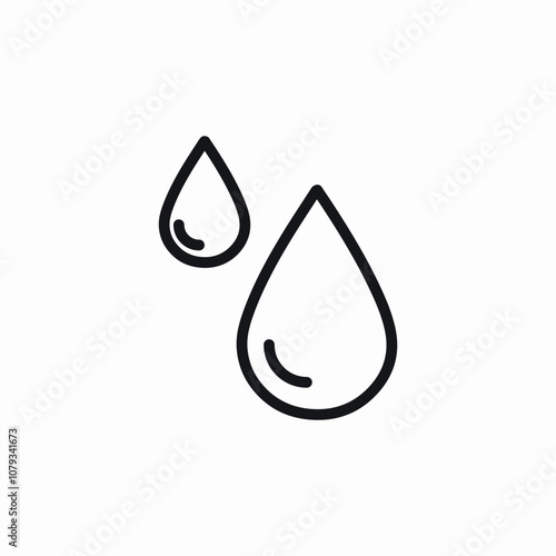 water drops rain humidity icon sign vector