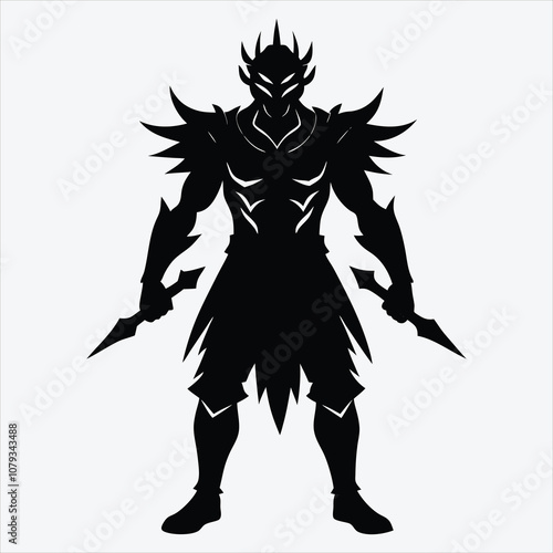 Nonviolent Warrior, Silhouette White background illustration, Generative Ai