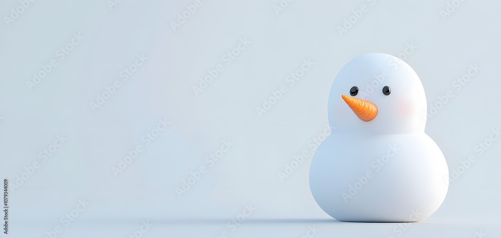 A cute, minimalist snowman figure with a playful design. Its soft white body and bright orange carrot nose bring a touch of winter charm and joy to any setting. A cute, minimalist snowman figure with a playful design. Its soft white body and bright orange carrot nose bring a touch of winter charm and joy to any setting.