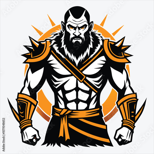 Nonviolent Warrior, Vector White background illustration, Generative Ai