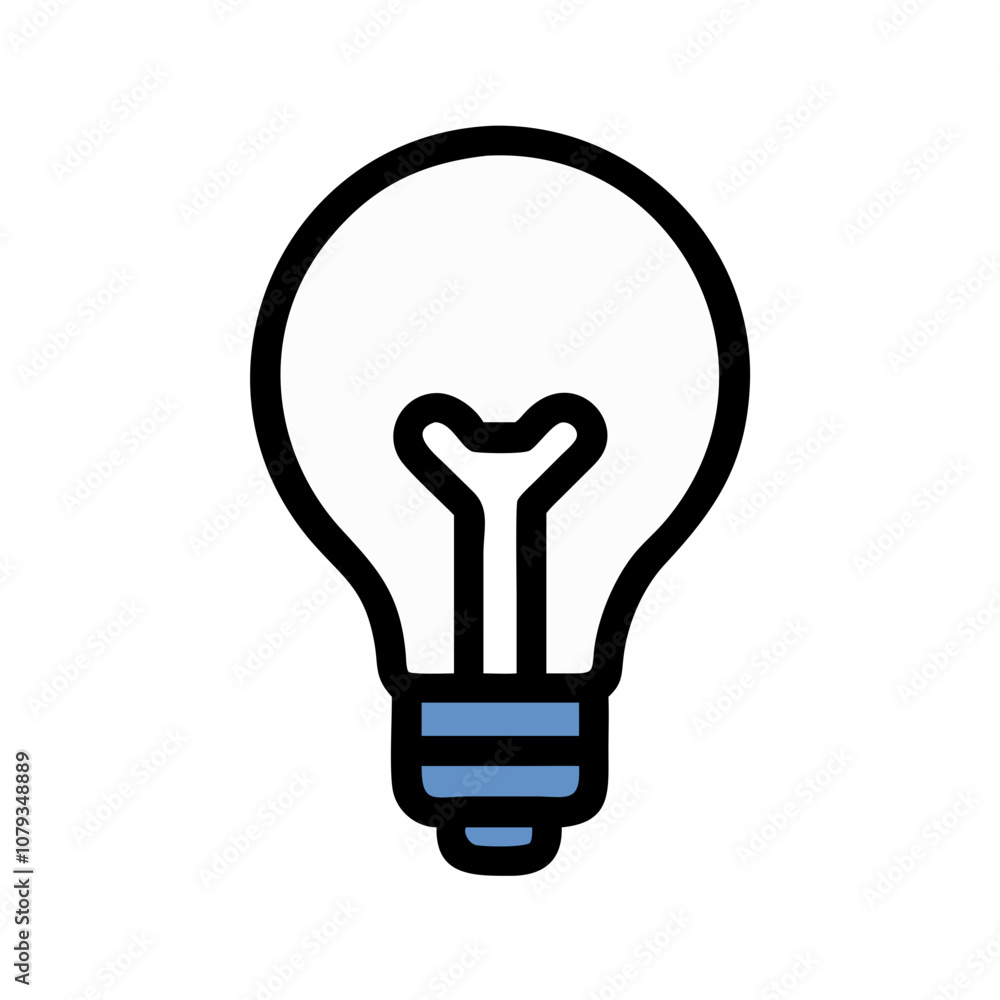 A simple vector icon of a light bulb representing ideas and creativity, suitable for use in design projects, educational materials, or digital applications A simple vector icon of a light bulb representing ideas and creativity, suitable for use in design projects, educational materials, or digital applications