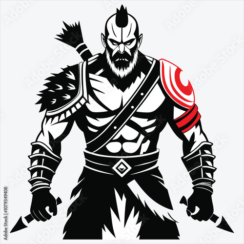 Nonviolent Warrior, Vector White background illustration, Generative Ai