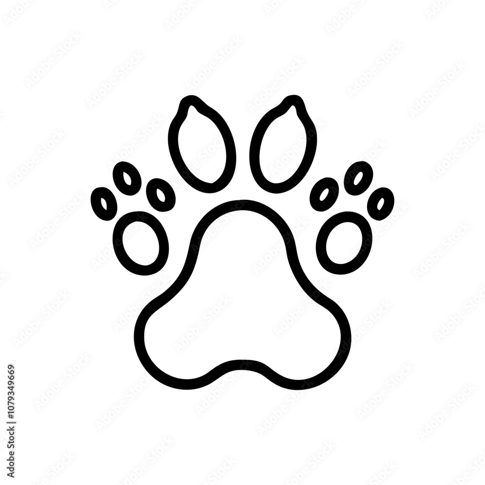A simple vector icon illustrating a paw print design, capturing the essence of animal companionship and nature's beauty, perfect for pet-themed projects or wildlife lovers A simple vector icon illustrating a paw print design, capturing the essence of animal companionship and nature's beauty, perfect for pet-themed projects or wildlife lovers