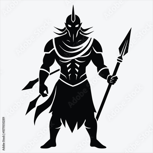 Nonviolent Warrior, Vector White background illustration, Generative Ai