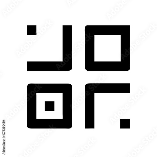 Vector icon of a QR code designed for modern communication, useful for transactions and information sharing in various digital environments