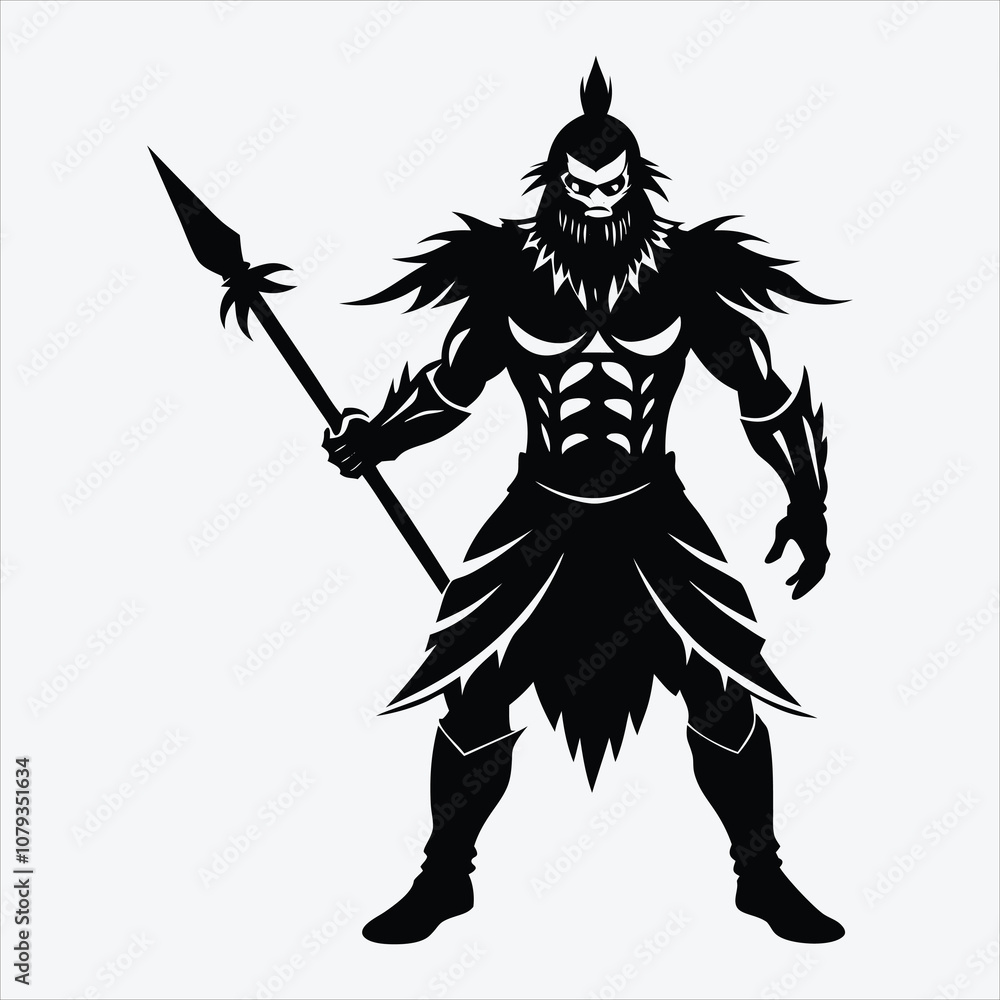 Fototapeta premium Nonviolent Warrior, Vector White background illustration, Generative Ai