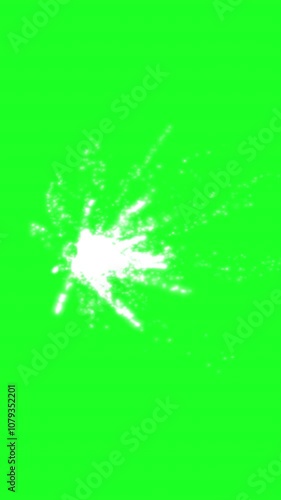 Shining Sparks On A Green Screen vertical video