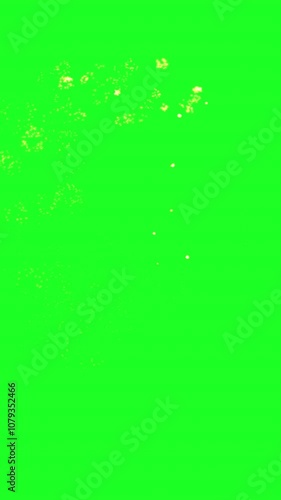 Shining Sparks On A Green Screen vertical video