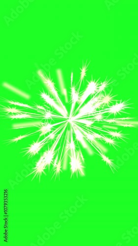 Shining Sparks On A Green Screen vertical video