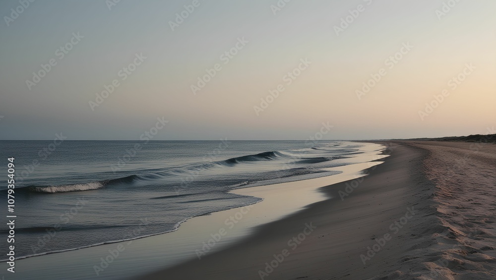 Fototapeta premium Twilight Tides: Nature's Endless Symphony