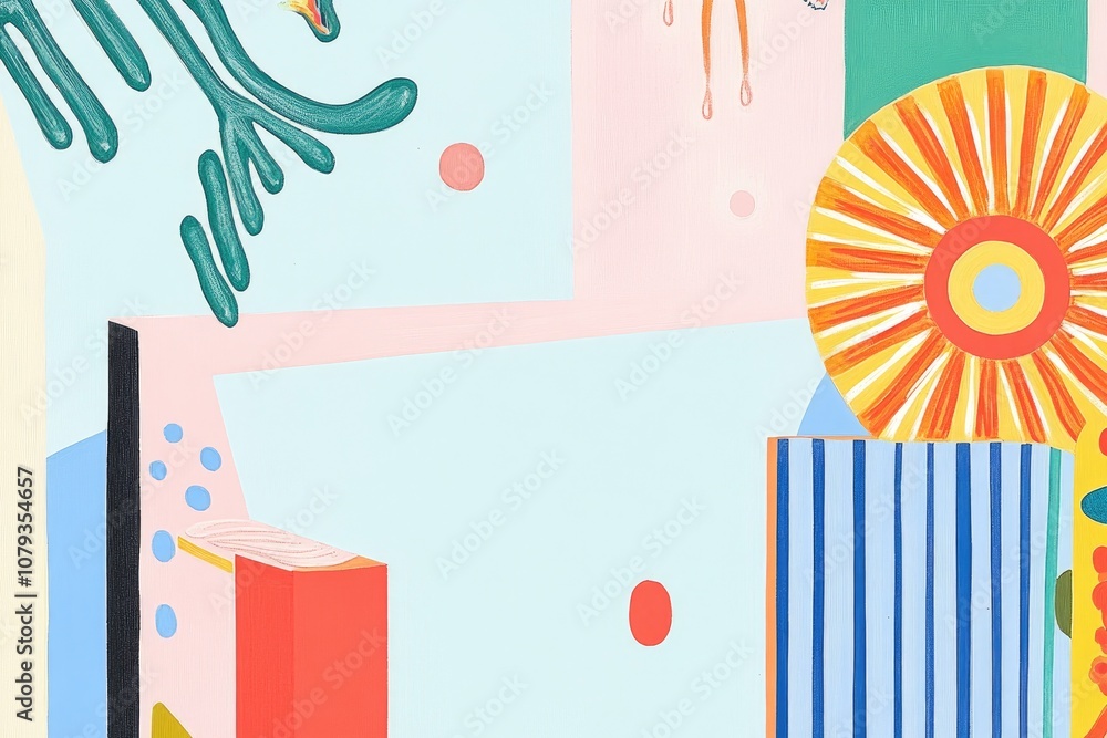 Obraz premium Abstract Design Featuring Blue Background and Radiant Flare