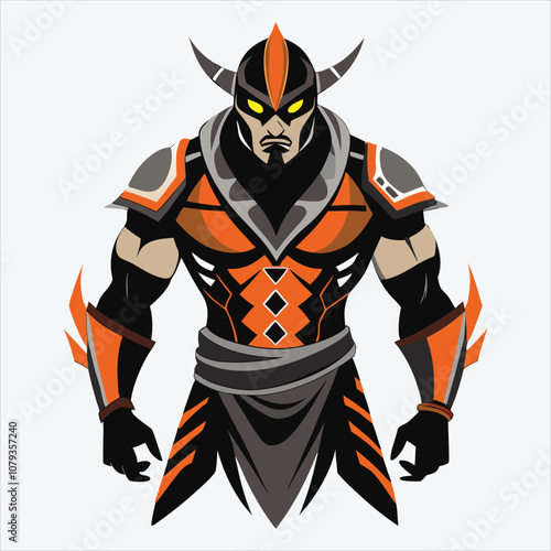 Nonviolent Warrior, Vector White background illustration, Generative Ai