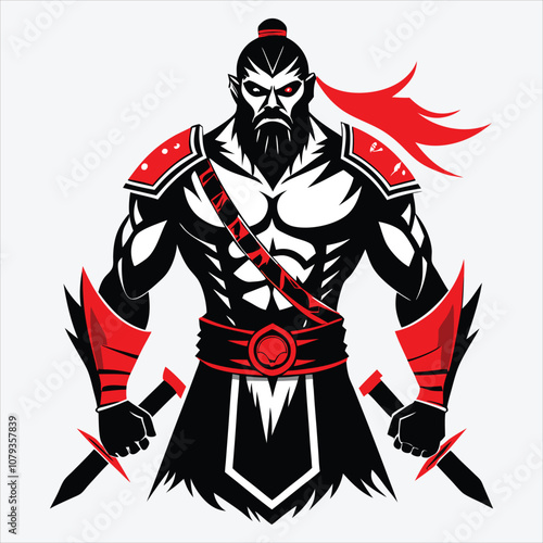 Nonviolent Warrior, Vector White background illustration, Generative Ai