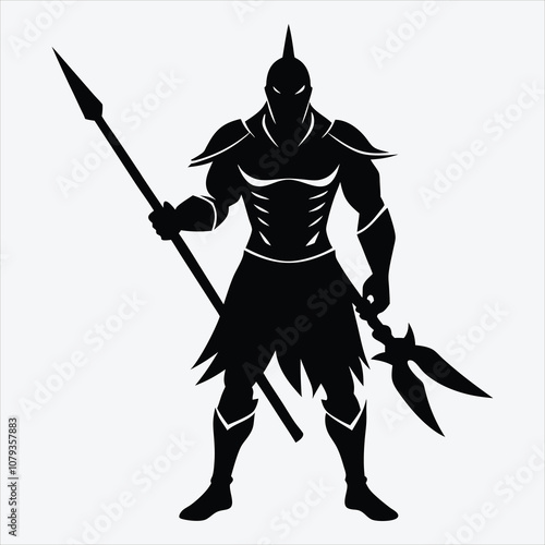 Nonviolent Warrior, Vector White background illustration, Generative Ai