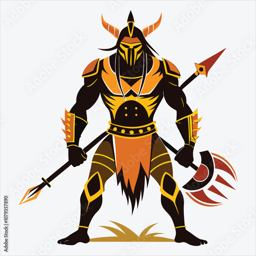 Nonviolent Warrior, Vector White background illustration, Generative Ai