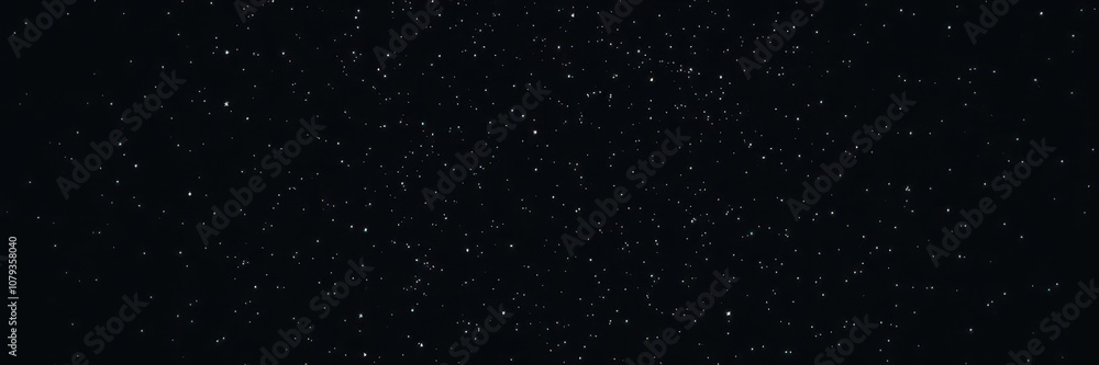 Fototapeta premium Night sky filled with twinkling stars against a dark black backdrop, night