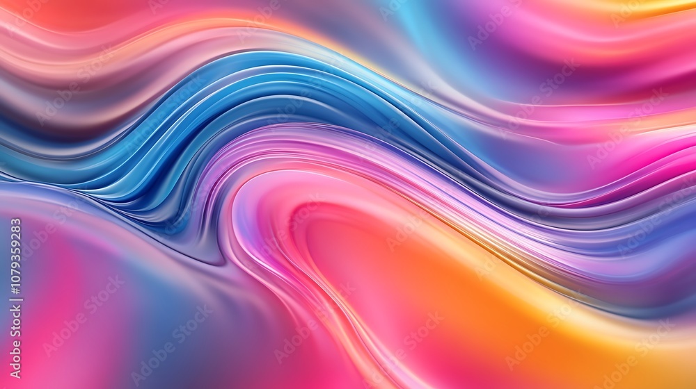 Vibrant multi color wave pattern with smooth flowing design Vibrant multi color wave pattern with smooth flowing design