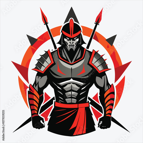 Nonviolent Warrior, Vector White background illustration, Generative Ai