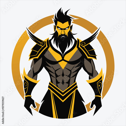 Nonviolent Warrior, Vector White background illustration, Generative Ai