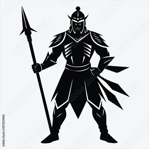 Nonviolent Warrior, Vector White background illustration, Generative Ai