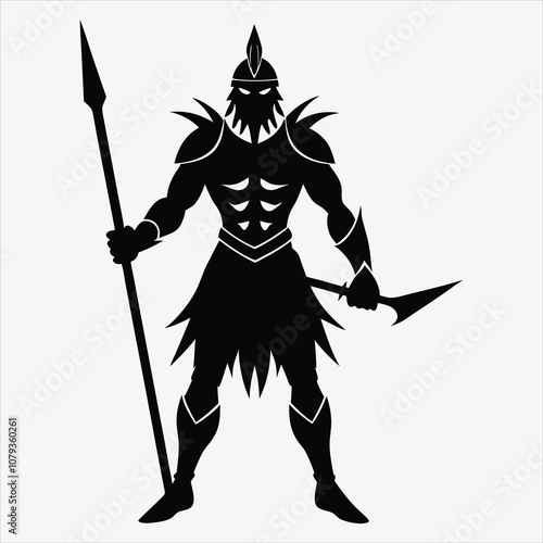 Nonviolent Warrior, Vector White background illustration, Generative Ai