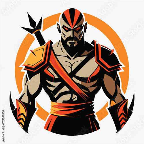 Nonviolent Warrior, Vector White background illustration, Generative Ai