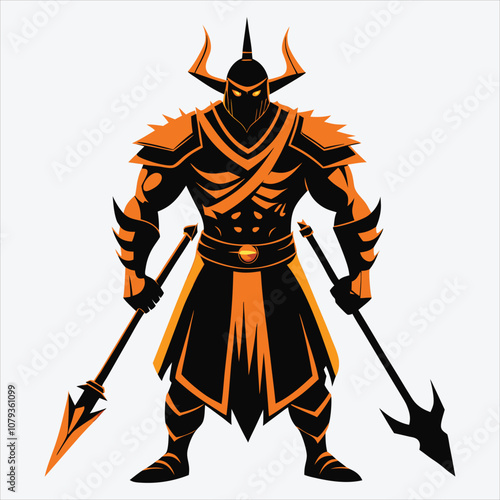 Nonviolent Warrior, Vector White background illustration, Generative Ai