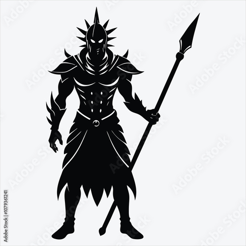 Nonviolent Warrior, Vector White background illustration, Generative Ai