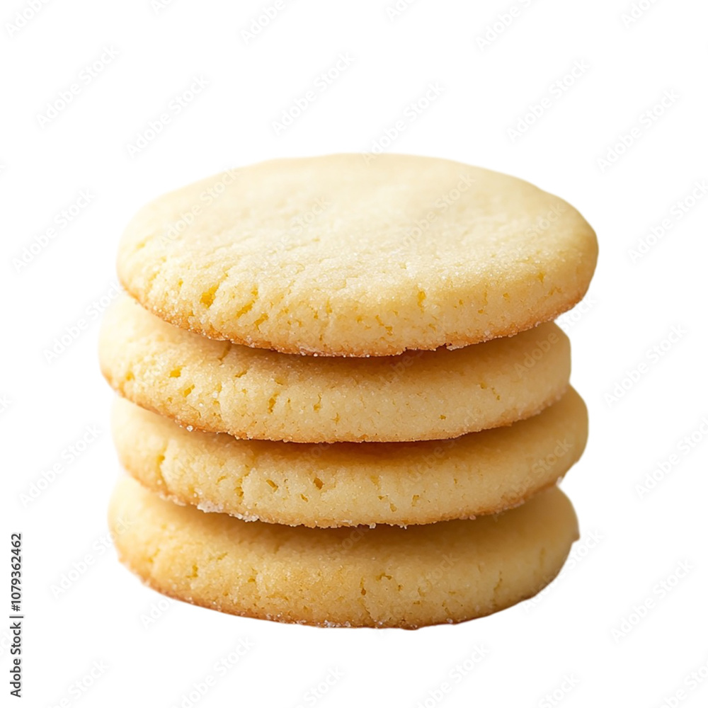 Homemade round butter cookies isolated on transparent background. Homemade round butter cookies isolated on transparent background.